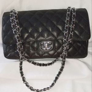 Chanel purse with papers
